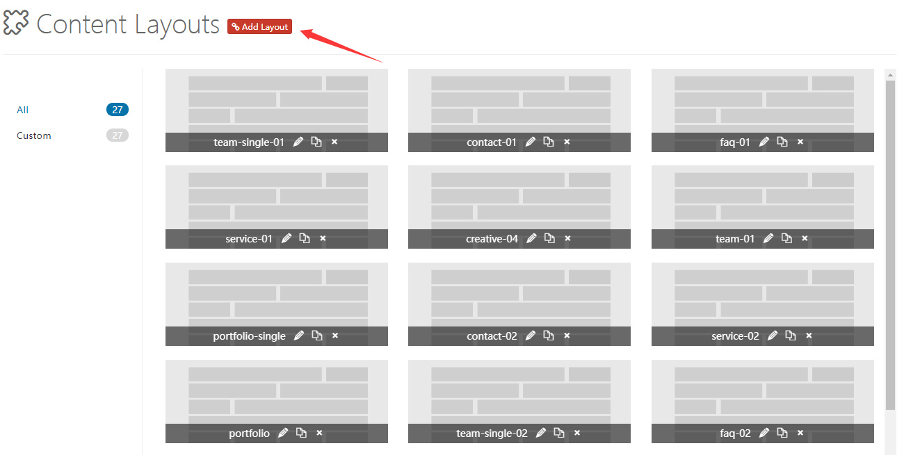 Content Layout List