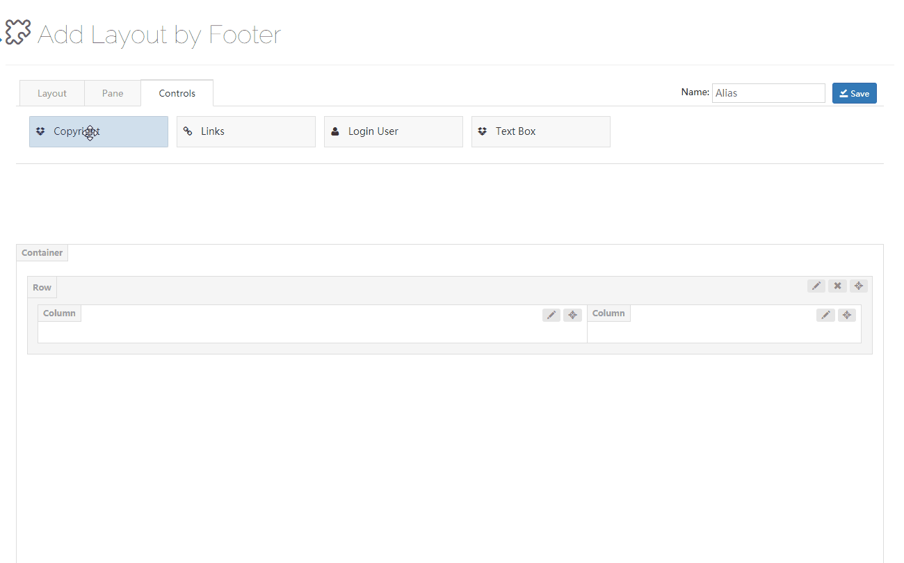 Footer Controls